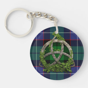 Galbraith Tartan en Celtic Trinity Knot Sleutelhanger