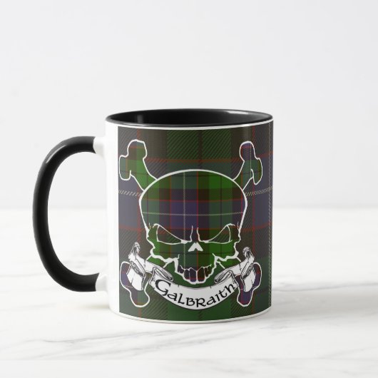 Galbraith Tartan Skull Mug (Gauche)