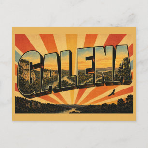 Galena Illinois Rivierdal Heuvels Bos Kunst Briefkaart