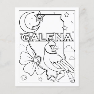 Galena Illinois State Vorm Kleurplaat Flyer