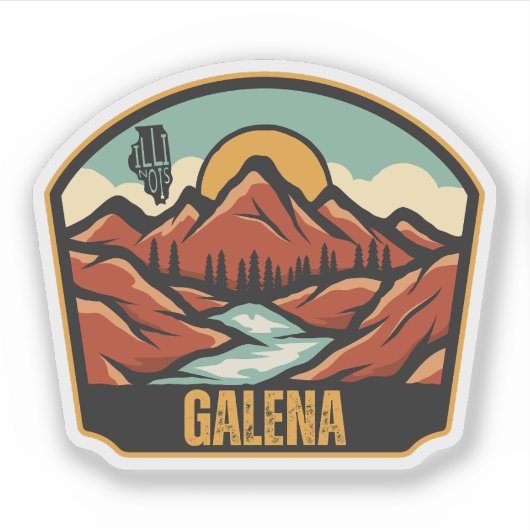 Galena, Illinois Sticker (Voorkant)