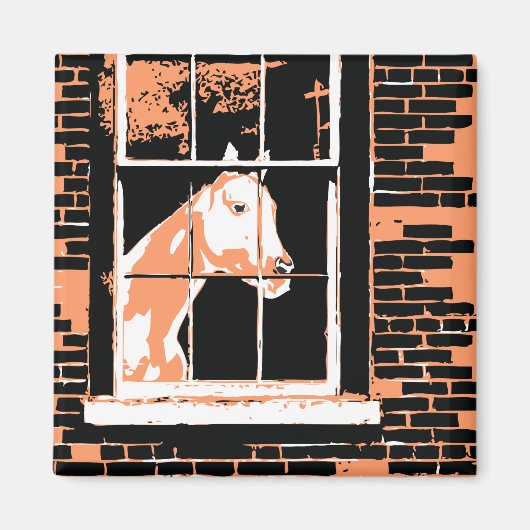 Galena Window Horse Magneet (Voorkant)