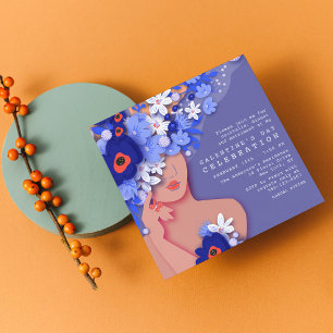 Galentijnsdag viering moderne sierbloemen kaart