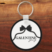 Galentijnse bende Vriend Valentijn Black Bow Sleutelhanger (Voorkant)