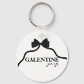 Galentijnse bende Vriend Valentijn Black Bow Sleutelhanger (Achterkant)