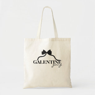 Galentijnse bende Vriend Valentijn Black Bow Tote Bag