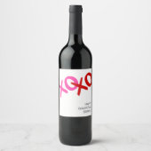 Galentijnse dag XOXO Knuffels en Kusjes Gal Pal Wijn Etiket (Voorkant)