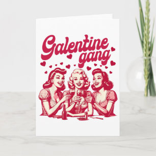 Galentine bende gal vrienden valentijnsgroep vrien kaart