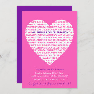 Galentine invitation copines roses Valentines