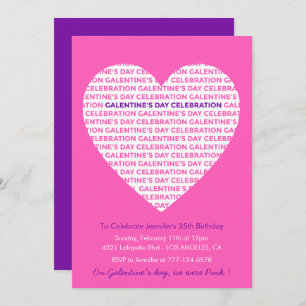 Galentine invitation copines roses Valentines