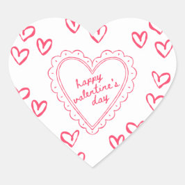 Galentine’s Day Valentine Girly Invitation Hart Sticker