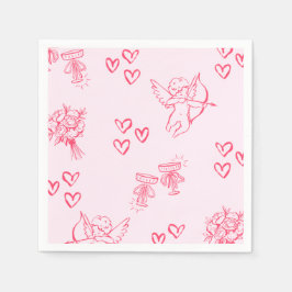 Galentine’s Day Valentine Girly Invitation Servet