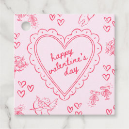 Galentine’s Day Valentine Girly Pink Bedankjes Labels