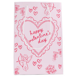 Galentine’s Day Valentine Girly Pink Medium Cadeauzakje