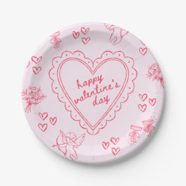 Galentine’s Day Valentine Girly Pink Papieren Bordje