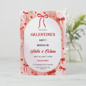 Galentine’s Party Invitation Printable, Pink & Red (Debout devant)