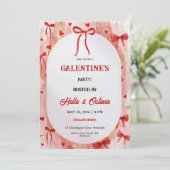 Galentine’s Party Invitation Printable, Pink & Red (Debout devant)