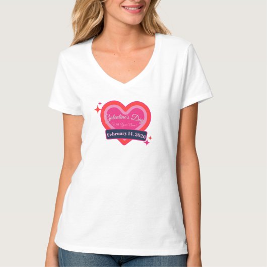 Galentine’s / Valentine’s Day Customizable T-Shirt (Devant)