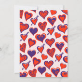 Galentine uitnodiging roze en rode Valentijn Moder (Achterkant)