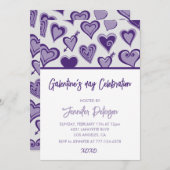 Galentine uitnodiging xoxo Valentijnse harten mod (Voorkant / Achterkant)