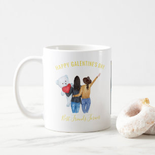 Galentine Valentijnsdag BFF Beste Vrienden Foto Koffiemok