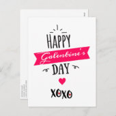 Galentine X ❤ X ❤| Fijne Galentinedag ❤ Roze Feestdagenkaart (Voorkant / Achterkant)