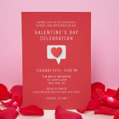 Galentinedag: Cute Modern Red Heart Kaart