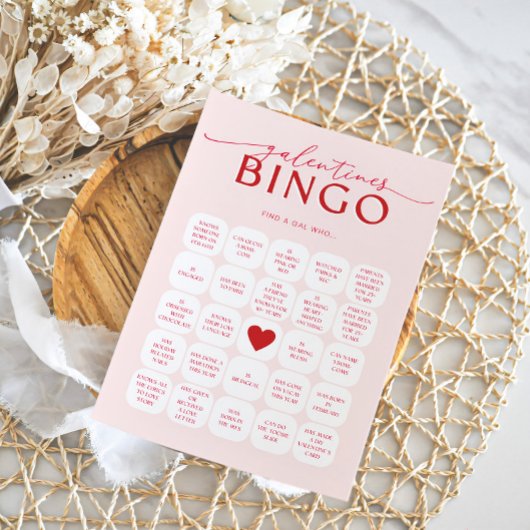 Galentines Bingo Game Kaart