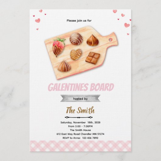 Galentine's Board Party Invitation (Devant)