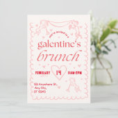 galentines brunch party Invitation (Debout devant)