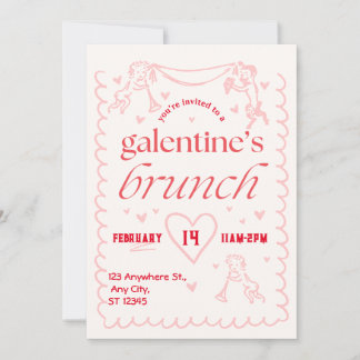 galentines brunch party uitnodiging
