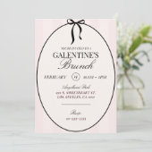 Galentines Brunch Valentijnse feestuitnodiging Kaart (Staand voorkant)