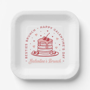 Galentine's Day besties brunch coquette preppy Papieren Bordje