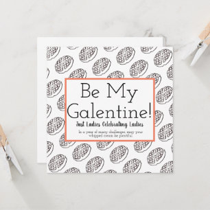 Galentine's Day bewerkbaar Wenskaart Kaart