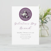 Galentine's Day Brunch Invitation Kaart (Staand voorkant)