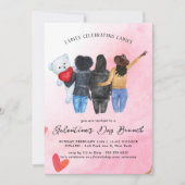 Galentine's Day Brunch Invitation Kaart (Voorkant)