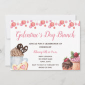 Galentine's Day Brunch Invitation Kaart (Voorkant)