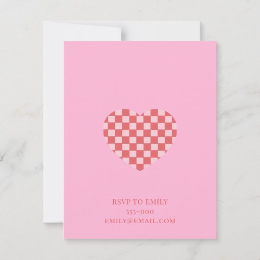 Galentines Day Brunch nodigt retro hart uit (Achterkant)