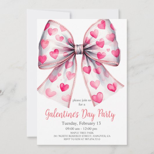 Galentine's Day 'Favorite Things' Invitation Kaart (Voorkant)
