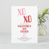 Galentine's Day Feest Brunch Vriendschap Valentijn Kaart (Staand voorkant)