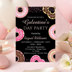 Galentine's Day Feest Donuts Uitnodiging