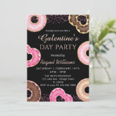 Galentine's Day Feest Donuts Uitnodiging (Staand voorkant)