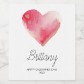 Galentines Day Friendship Bestie Love Gal Pal Gift Wijn Etiket (Enkel label)