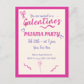 Galentine's Day Girls Pajama Party Invitation (Devant)