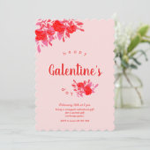 Galentine's Day Invitation Design Kaart (Staand voorkant)