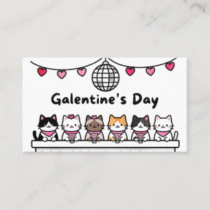 galentine's day kaart kattenliefhebber valentijnsd visitekaartje