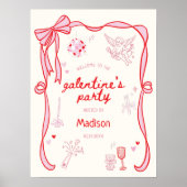 Galentine's Day Party Downloadable Welcome  Poster (Voorkant)