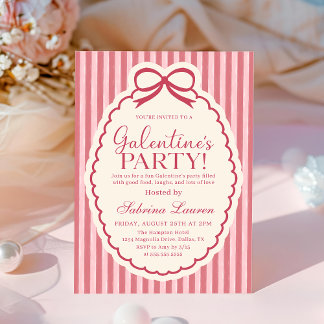 Galentine's Day Party Girls Valentine Invitation Kaart