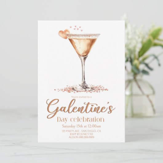  Galentine's Day party Invitation (Debout devant)
