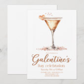 Galentine's Day party Invitation Kaart (Voorkant / Achterkant)